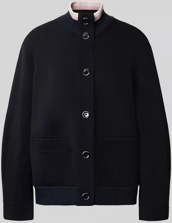 Marc Cain Sweatjack met opstaande kraag en knoopsluiting