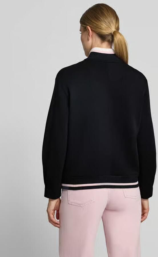 Marc Cain Sweatjack met opstaande kraag en knoopsluiting - Foto 3