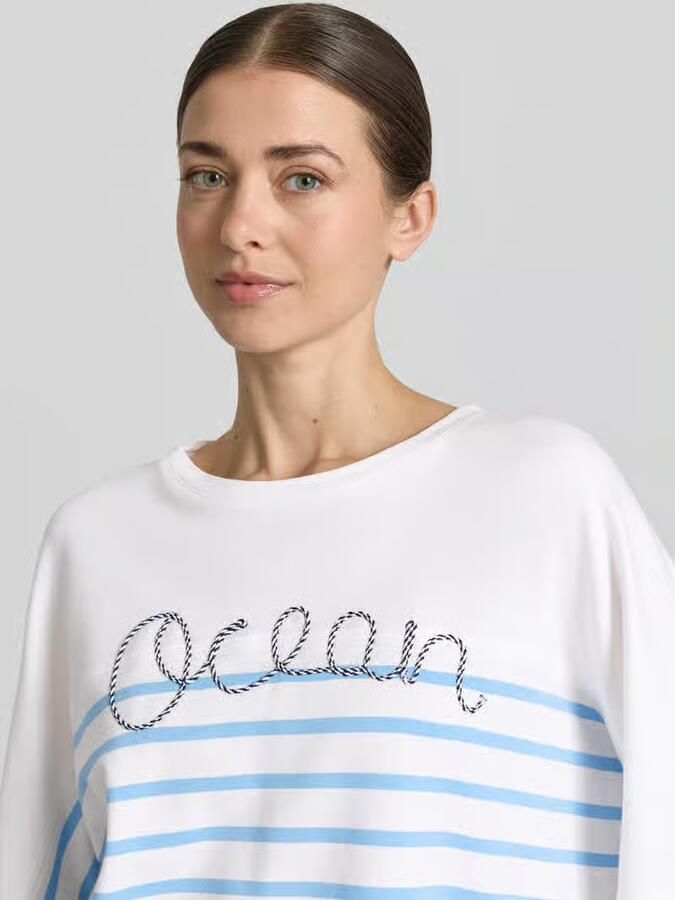 Marc Cain sweatshirt in all-over look met ronde hals