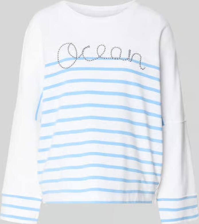 Marc Cain sweatshirt in all-over look met ronde hals - Foto 2