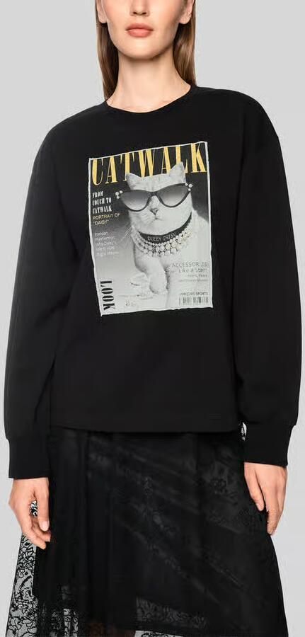 Marc Cain Sweatshirt met motiefprint van katoenmix - Foto 3