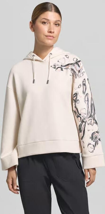 Marc Cain Sweatshirt met mouwprint - Foto 3