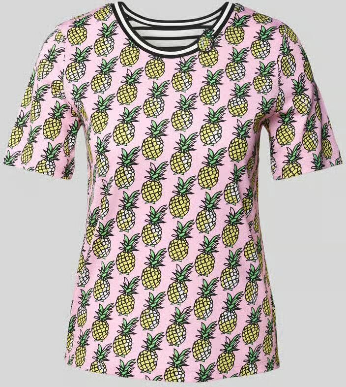 Marc Cain T-shirt in all-over look met ronde hals