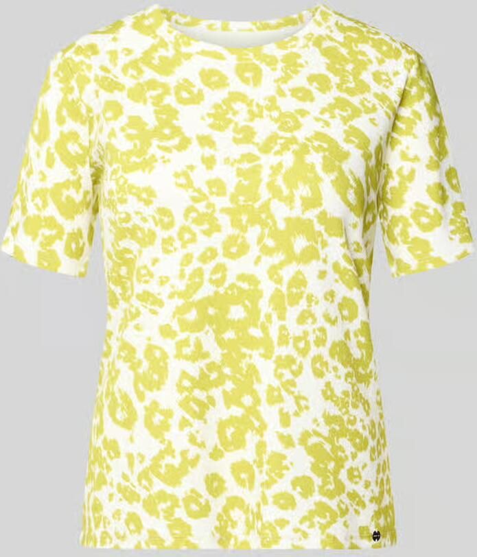 Marc Cain T-shirt in all-over look met ronde hals - Foto 2