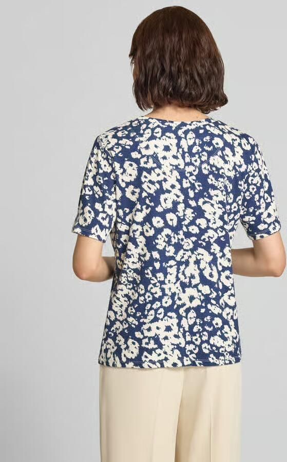 Marc Cain T-shirt in all-over look met ronde hals - Foto 3