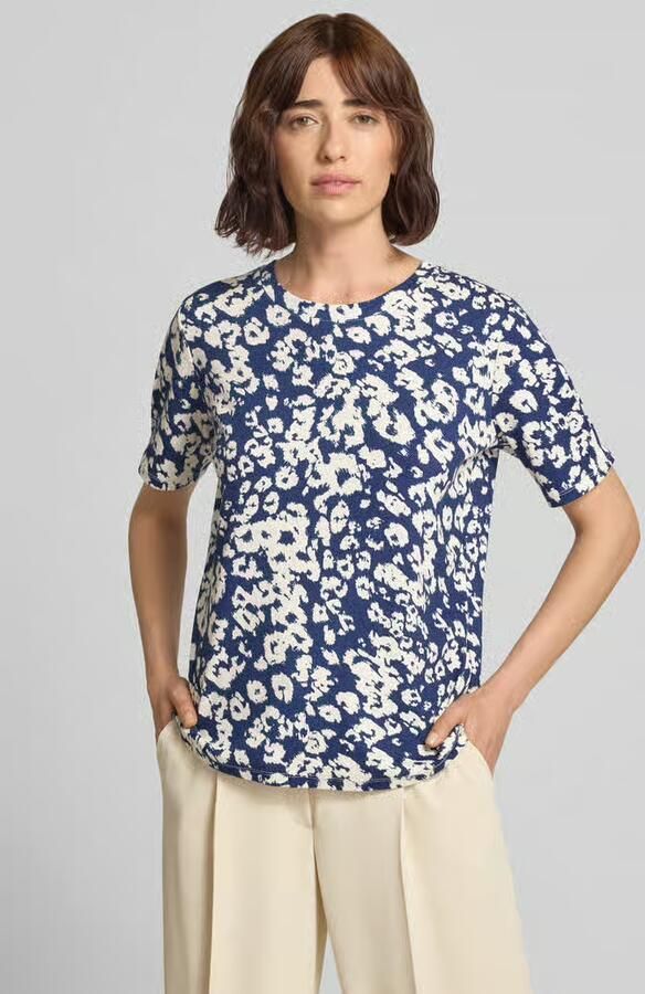 Marc Cain T-shirt in all-over look met ronde hals - Foto 2