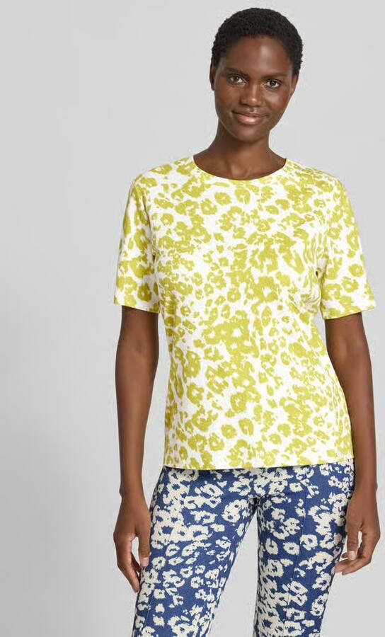 Marc Cain T-shirt in all-over look met ronde hals - Foto 2