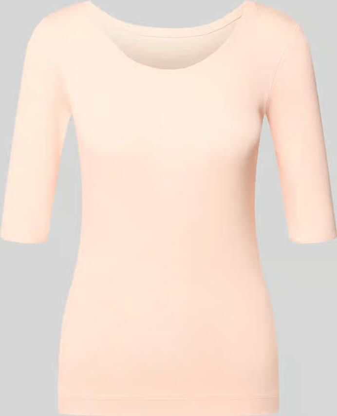Marc Cain T-shirt in ribbel-look met ronde halslijn