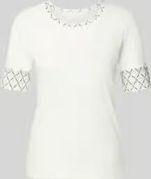 Marc Cain T-shirt in ribbel-look met ronde halslijn