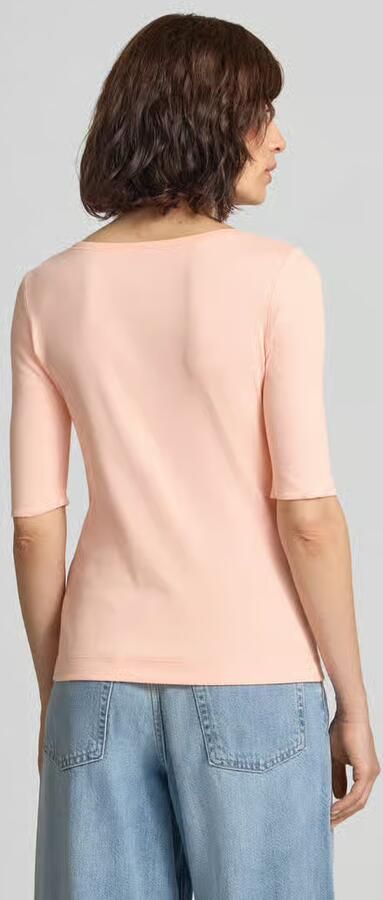 Marc Cain T-shirt in ribbel-look met ronde halslijn