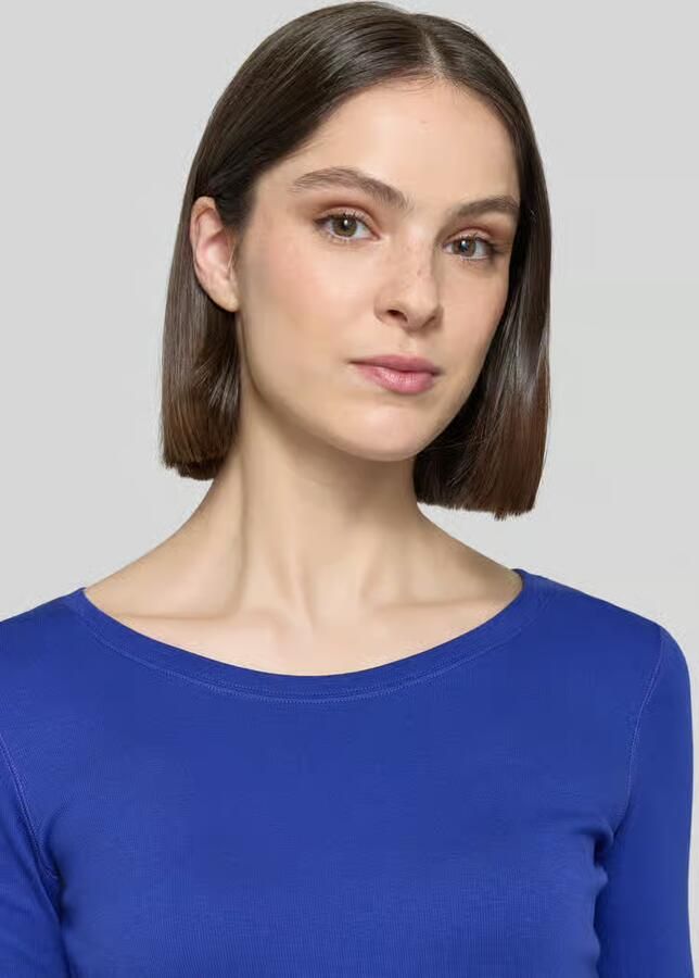 Marc Cain T-shirt in riblook met 1 2-mouwen
