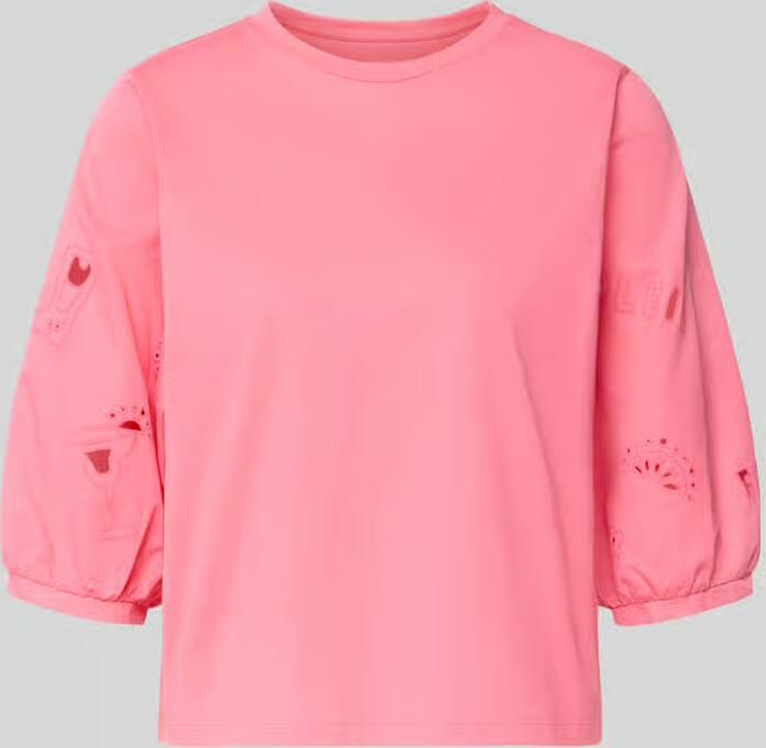 Marc Cain T-shirt met 3 4-mouw en ajourwerk - Foto 2