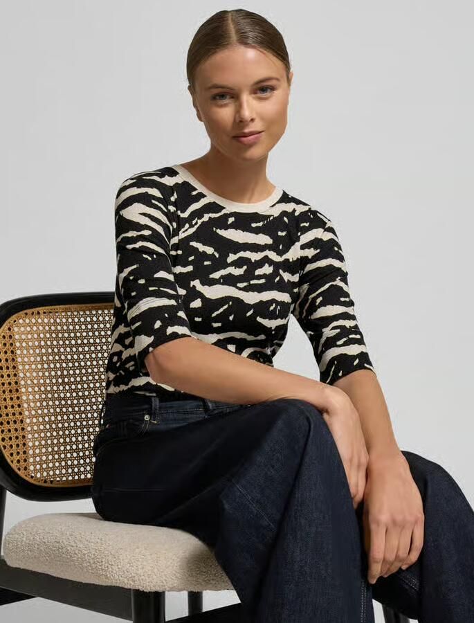 Marc Cain T-shirt met 3 4-mouwen - Foto 2
