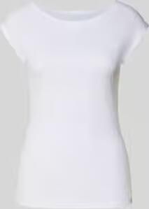 Marc Cain T-shirt met boothals en labeldetail - Foto 5