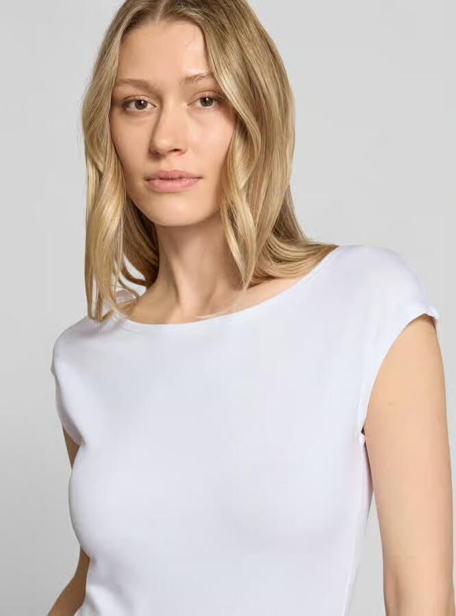 Marc Cain T-shirt met boothals en labeldetail - Foto 2