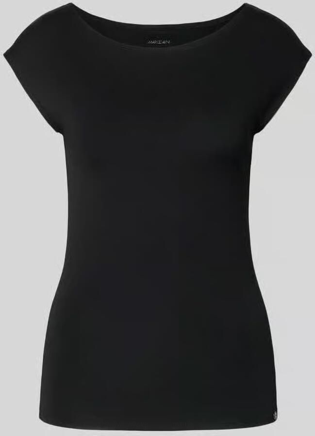 Marc Cain Elegante Zwarte Katoenen T-Shirt Black Dames - Foto 2