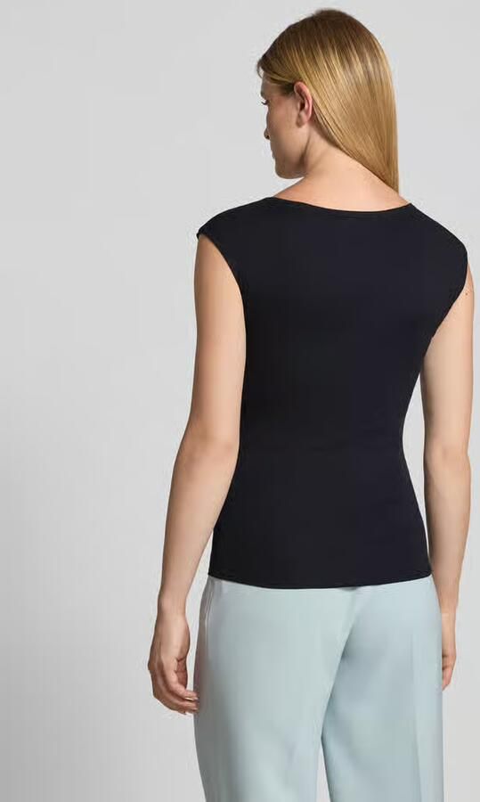 Marc Cain Elegante Midnight Blue Shirt met Brede Schouders Blue Dames - Foto 3