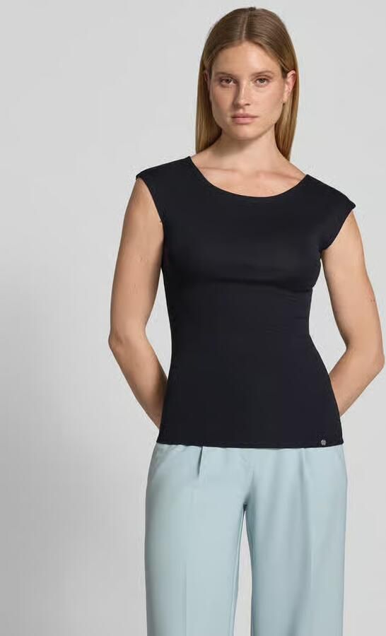 Marc Cain Elegante Midnight Blue Shirt met Brede Schouders Blue Dames - Foto 2