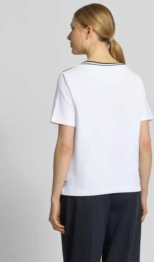 Marc Cain T-shirt met contraststrepen en print - Foto 2