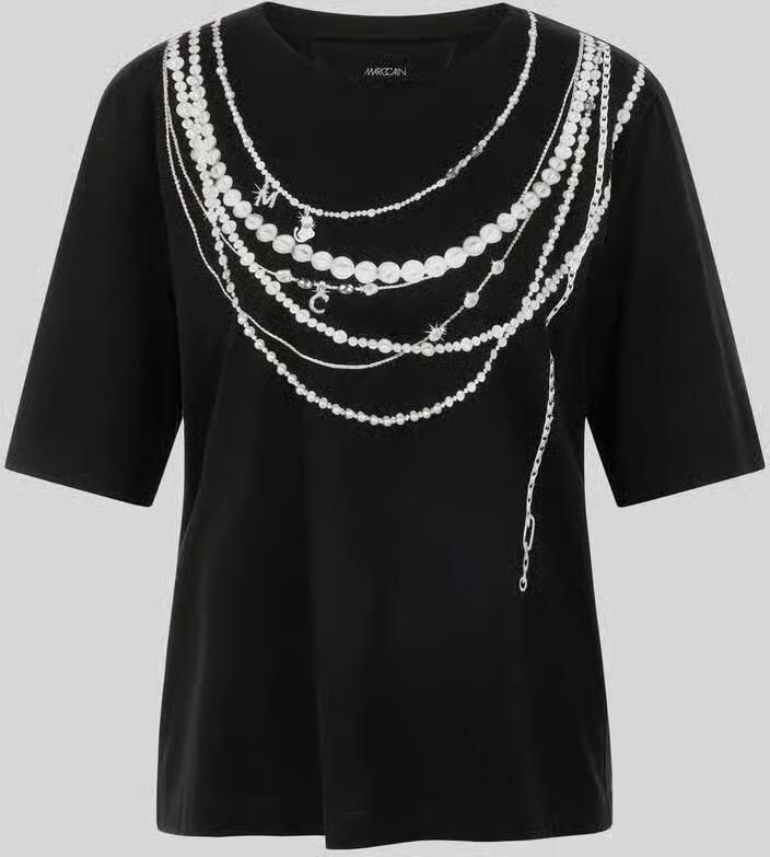 Marc Cain T-shirt met kettinkjesprint met motiefprint