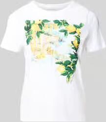 Marc Cain T-shirt met labelprint en ronde hals