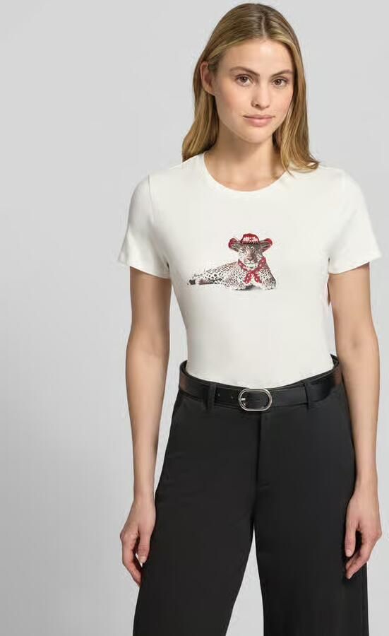 Marc Cain T-shirt met motief en ronde hals - Foto 2