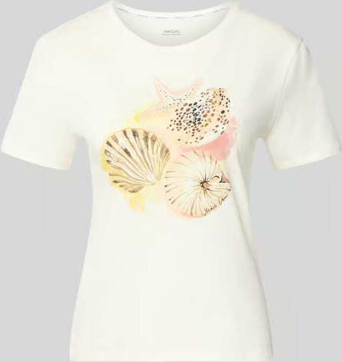 Marc Cain T-shirt met motiefprint en met strass-steentjes - Foto 2
