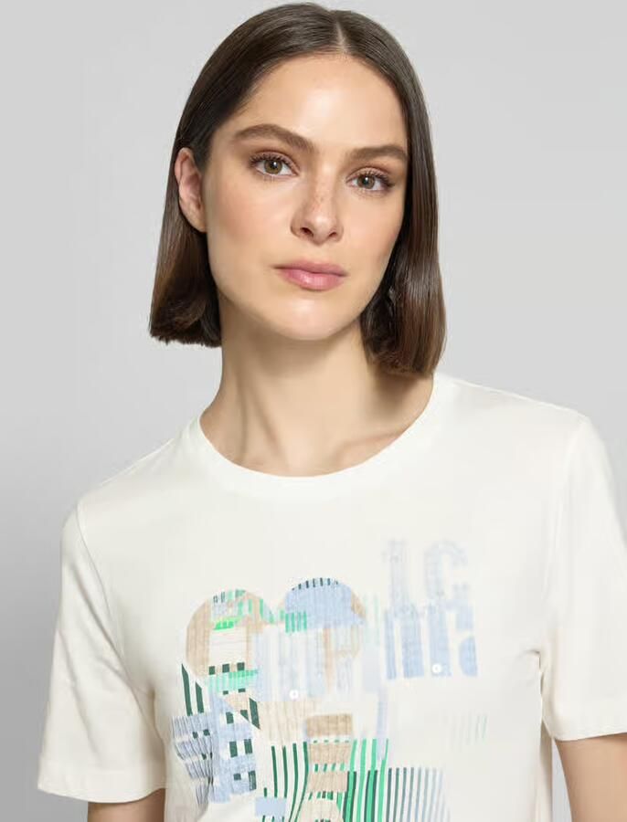 Marc Cain T-shirt met motiefprint en pailletten
