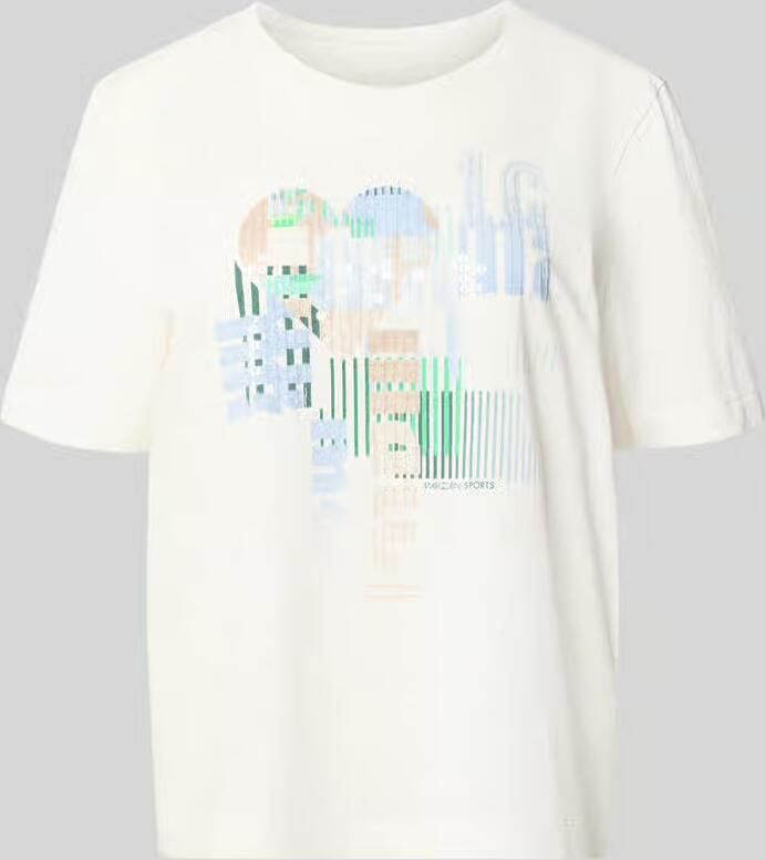 Marc Cain T-shirt met motiefprint en pailletten - Foto 2