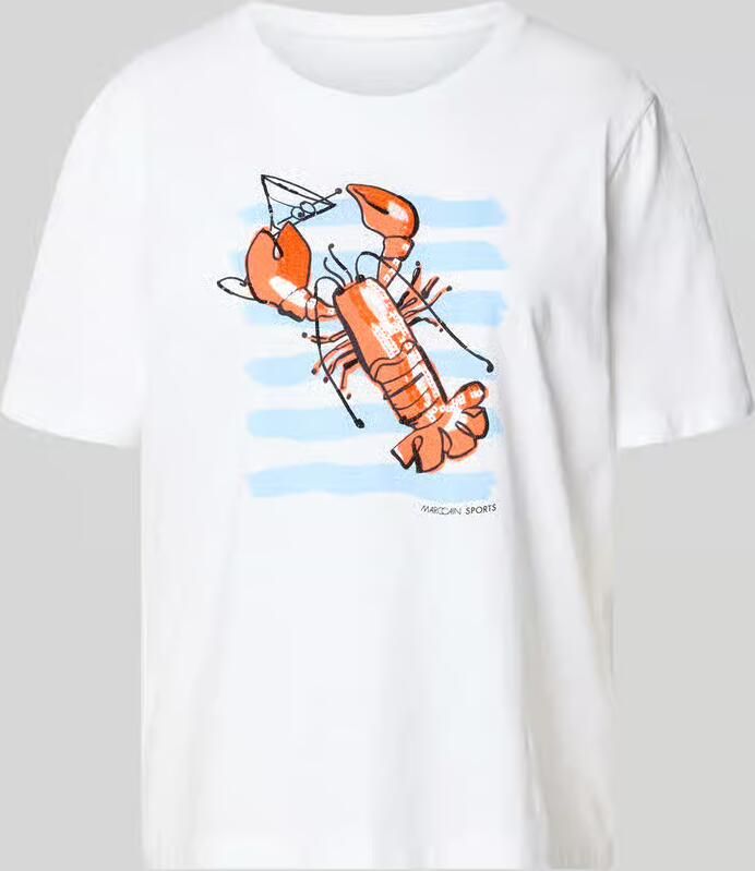 Marc Cain T-shirt met motiefprint en pailletten - Foto 2