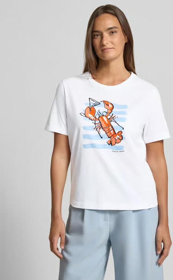 Marc Cain T-shirt met motiefprint en pailletten - Foto 4