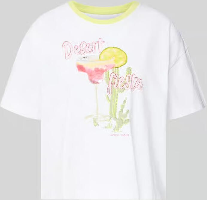 Marc Cain T-shirt met motiefprint en ronde hals - Foto 2