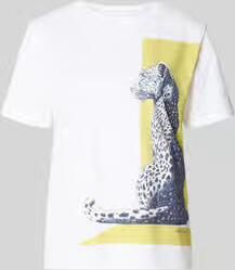 Marc Cain T-shirt met motiefprint en ronde hals