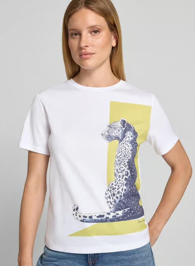 Marc Cain T-shirt met motiefprint en ronde hals - Foto 2