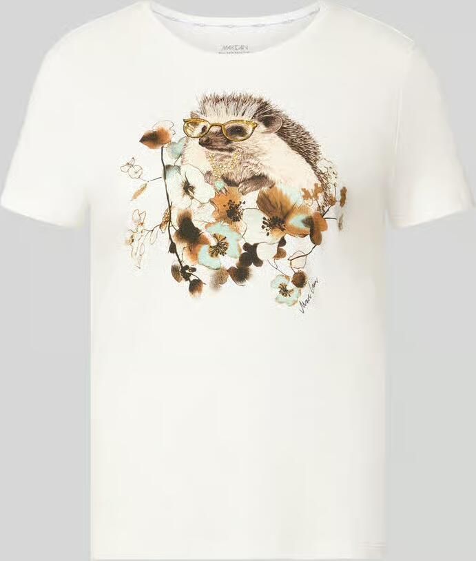 Marc Cain T-shirt met motiefprint en ronde hals