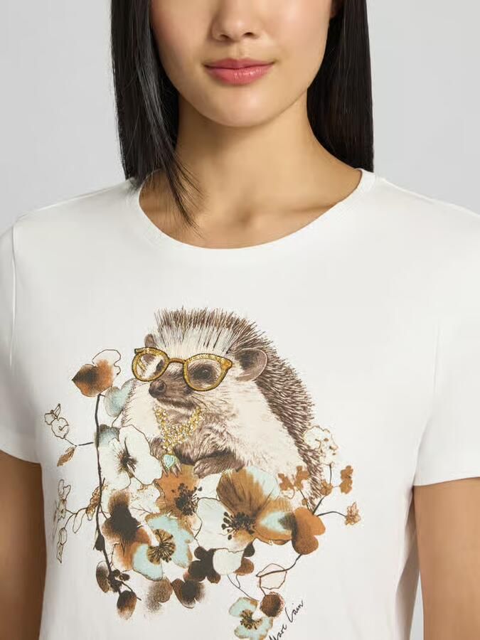 Marc Cain T-shirt met motiefprint en ronde hals - Foto 2