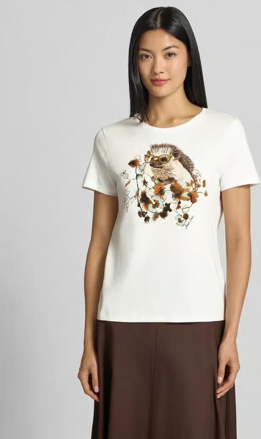 Marc Cain T-shirt met motiefprint en ronde hals - Foto 3