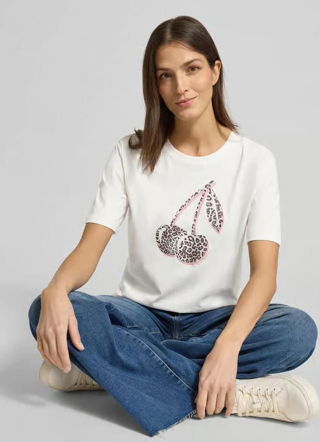 Marc Cain T-shirt met motiefprint - Foto 2