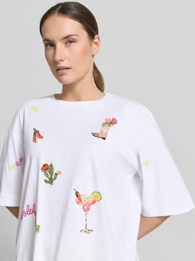 Marc Cain T-shirt met motiefstitchings