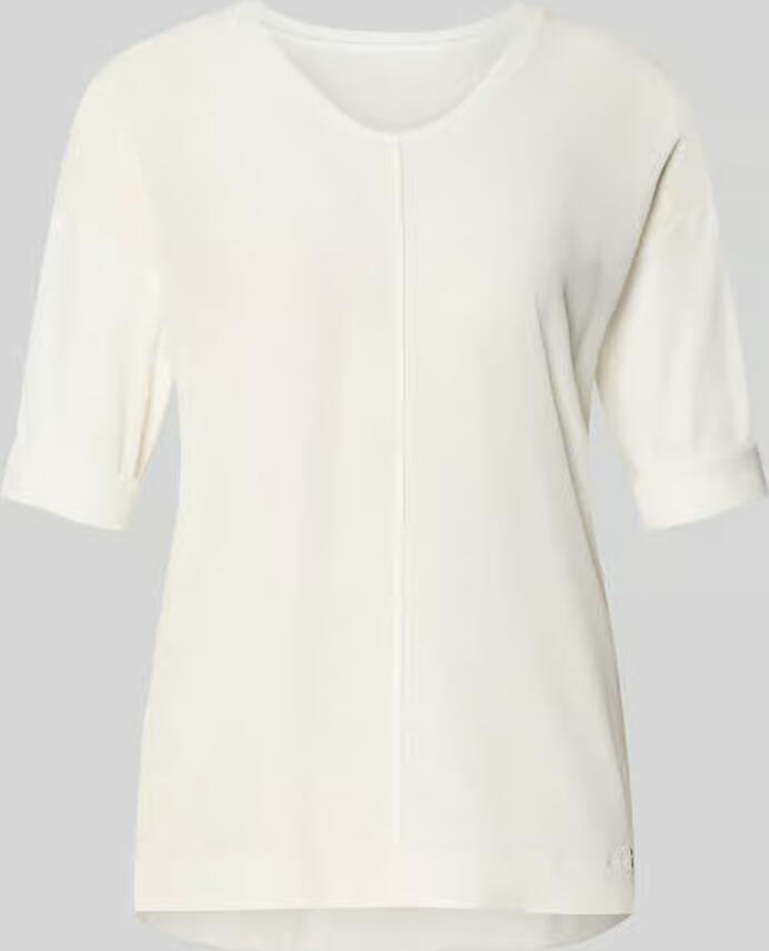 Marc Cain T-shirt met mouwomslag en ronde hals - Foto 2