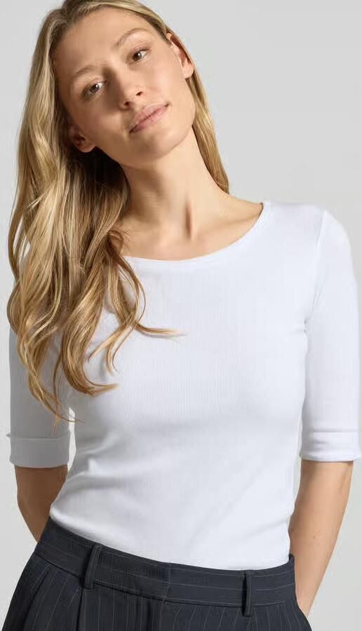Marc Cain Stijlvolle shirt met halve mouwen en ronde hals White Dames - Foto 1
