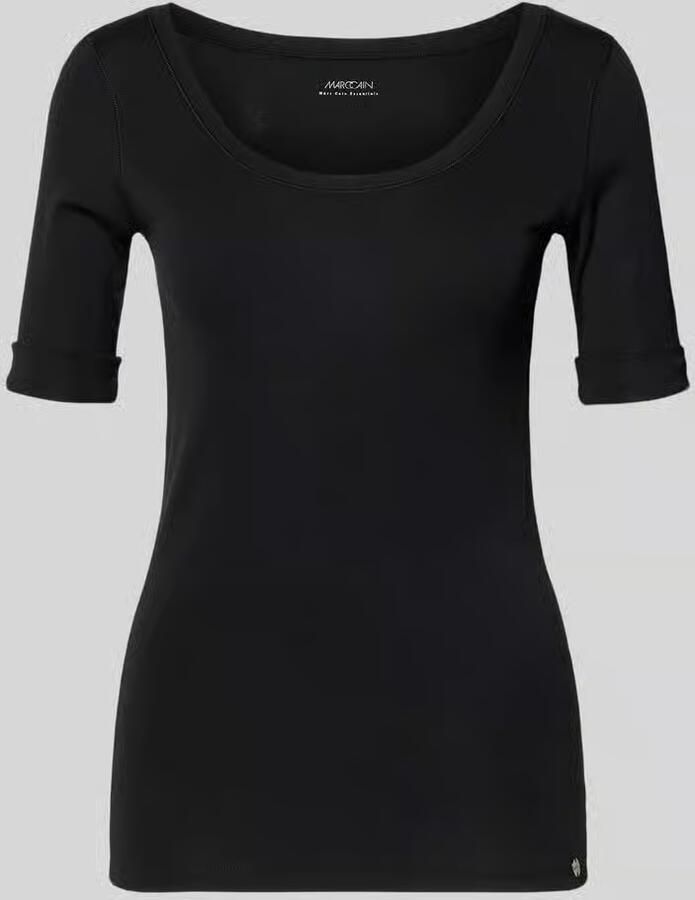 Marc Cain Hoogwaardig Basic-Shirt Midnight Black 900 Black Dames - Foto 2
