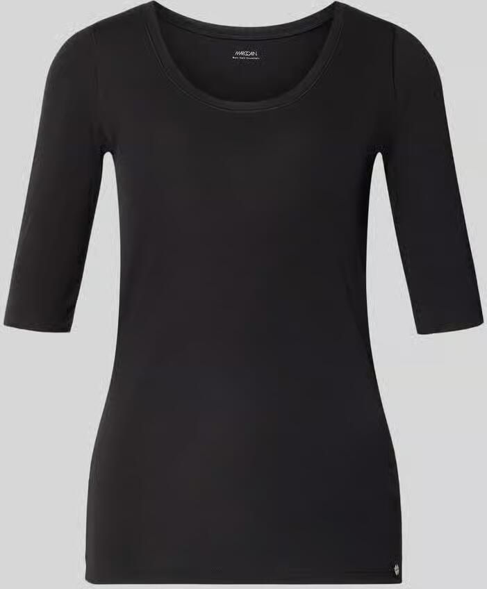 Marc Cain Stijlvol Basic-Shirt in Midnight Black 900 Zwart Dames - Foto 2