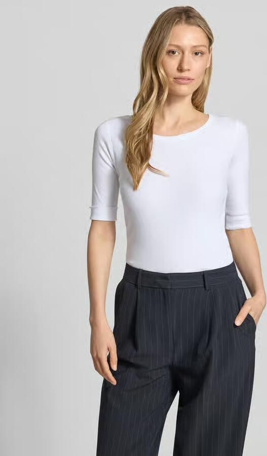 Marc Cain Stijlvolle shirt met halve mouwen en ronde hals White Dames - Foto 3