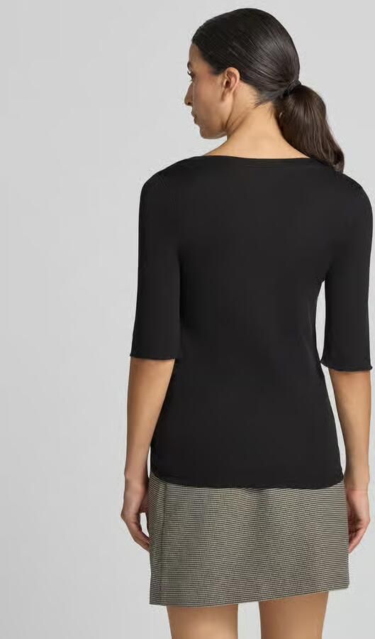 Marc Cain Stijlvol Basic-Shirt in Midnight Black 900 Zwart Dames - Foto 4