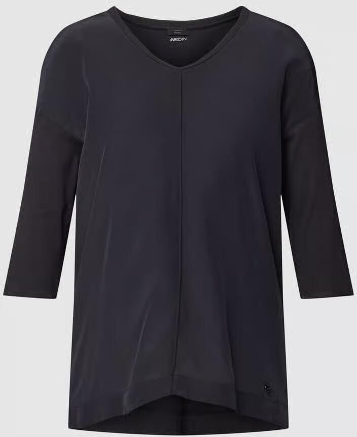Marc Cain Blouse Shirt met Ontspannen Silhouet in Materiaal Mix Blauw Dames - Foto 2