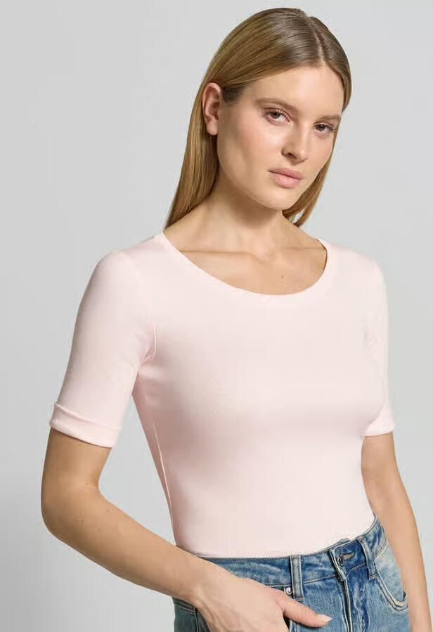 Marc Cain T-shirt met ronde hals en 1 2-mouwen