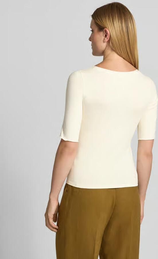 Marc Cain T-shirt met ronde hals en 1 2-mouwen