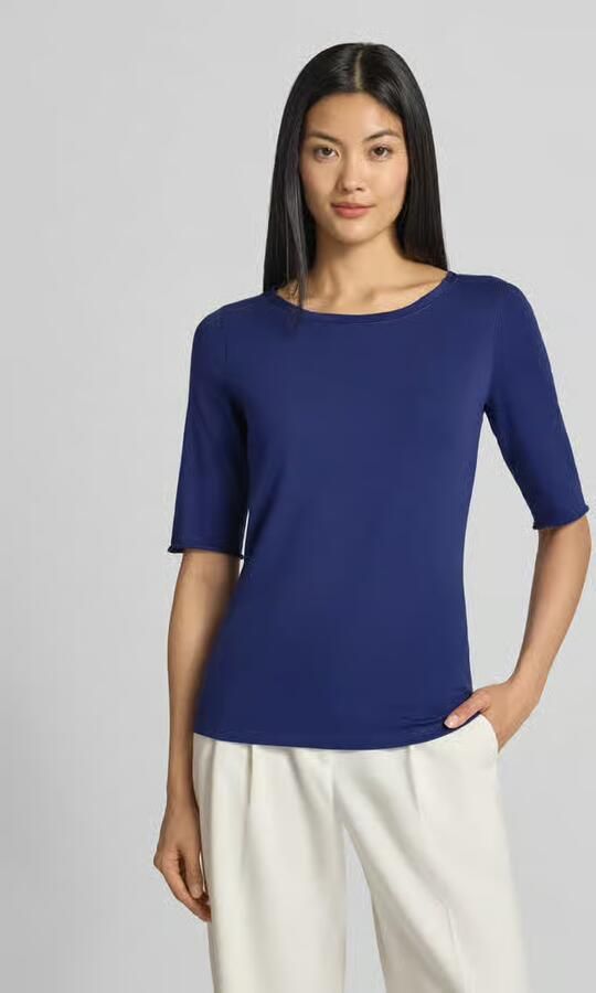 Marc Cain T-shirt met ronde hals en 1 2-mouwen - Foto 4