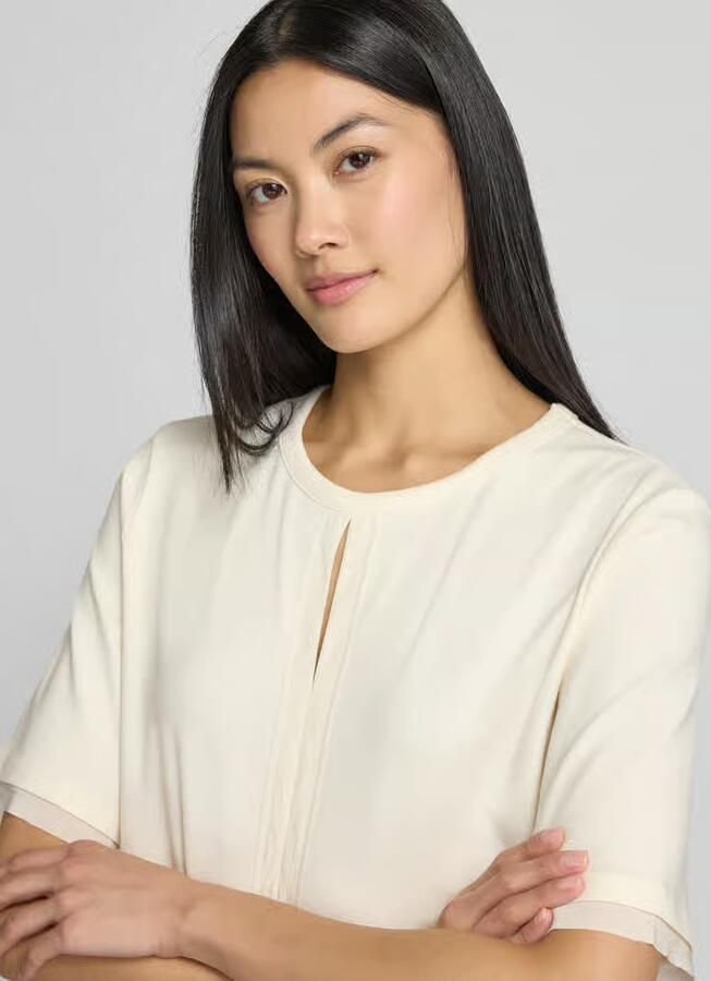 Marc Cain T-shirt met ronde hals en cut-out